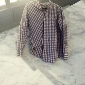 Dockers Men's Blue and Red Plaid Shirt